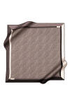Gri 90X90 İpek Krep Saten Eşarp 