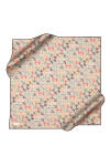 Gri 90X90 İpek Krep Saten Eşarp 