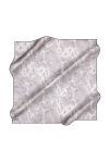 Gri 90X90 İpek Krep Saten Eşarp - 1