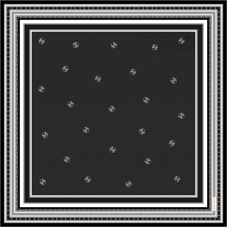 Gri 90X90 İpek Krep Saten Eşarp - 1