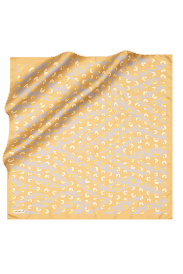 Gri 90X90 İpek Twill Eşarp - 1