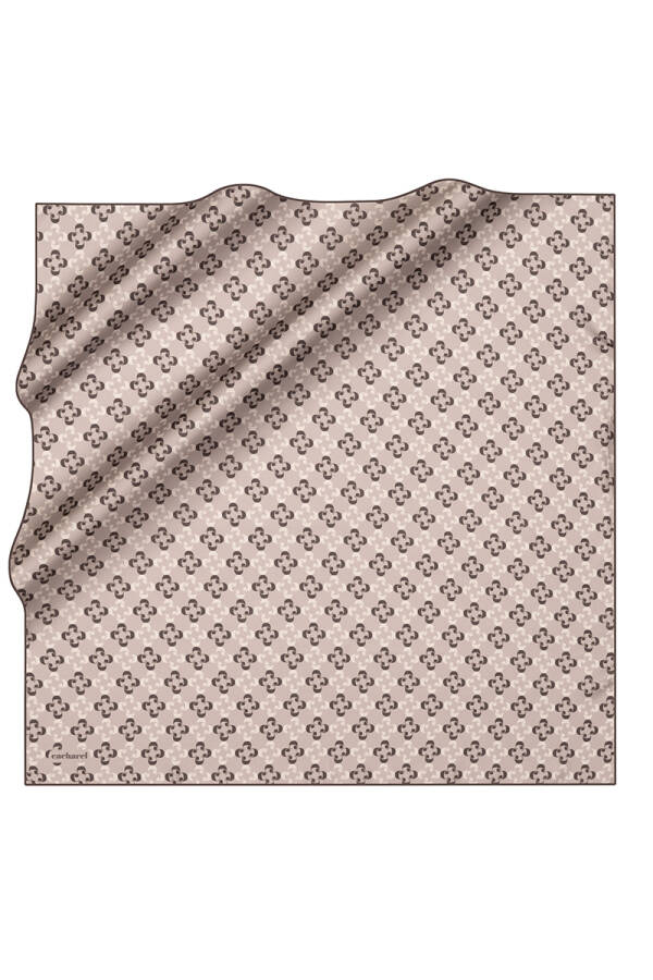 Gri 90X90 İpek Twill Eşarp - Cacharel
