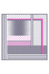 Gri 90X90 İpek Twill Eşarp 