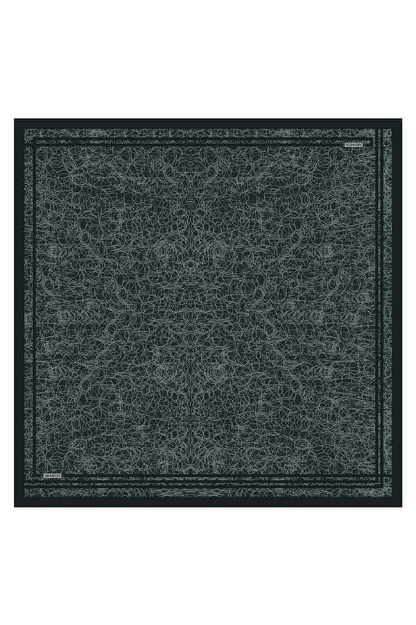 Gri 90X90 İpek Twill Eşarp - ARANCIA