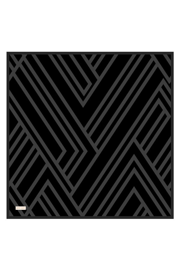 Gri 90X90 İpek Twill Eşarp - 1