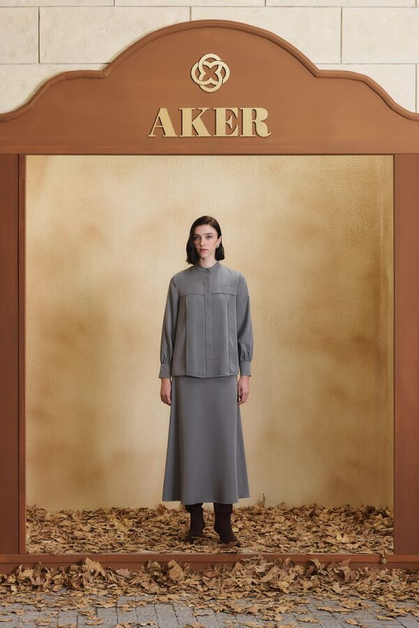 Gri Çan Etek - Aker