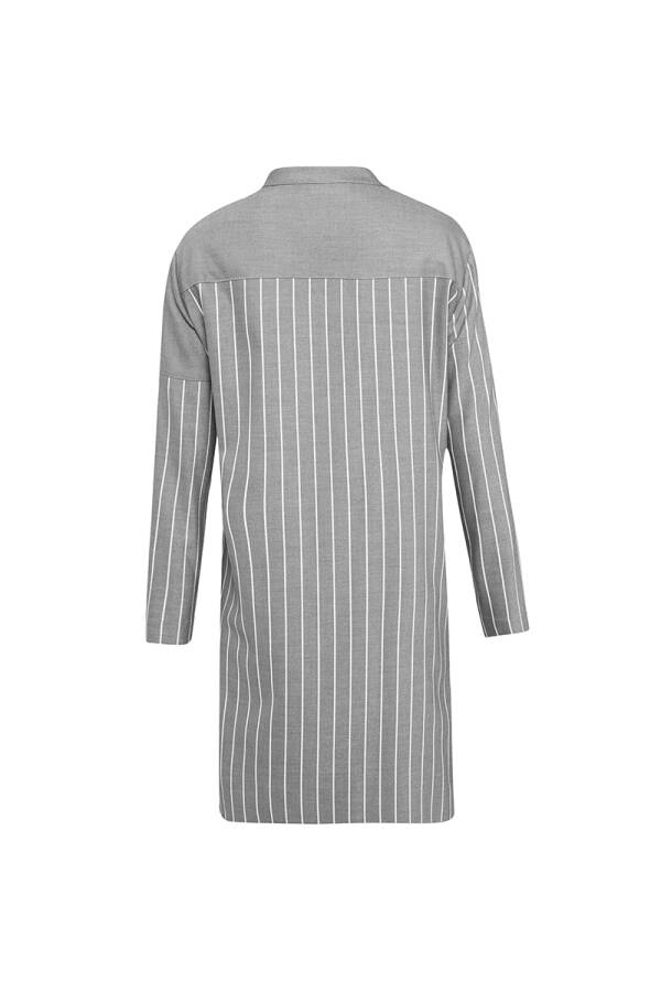 Gri Çizgi Detaylı Spor Tunik - 2