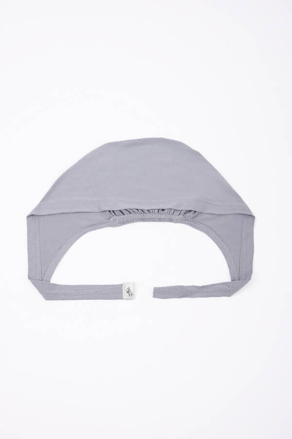 Gri Dikişli Penye Bone - 1