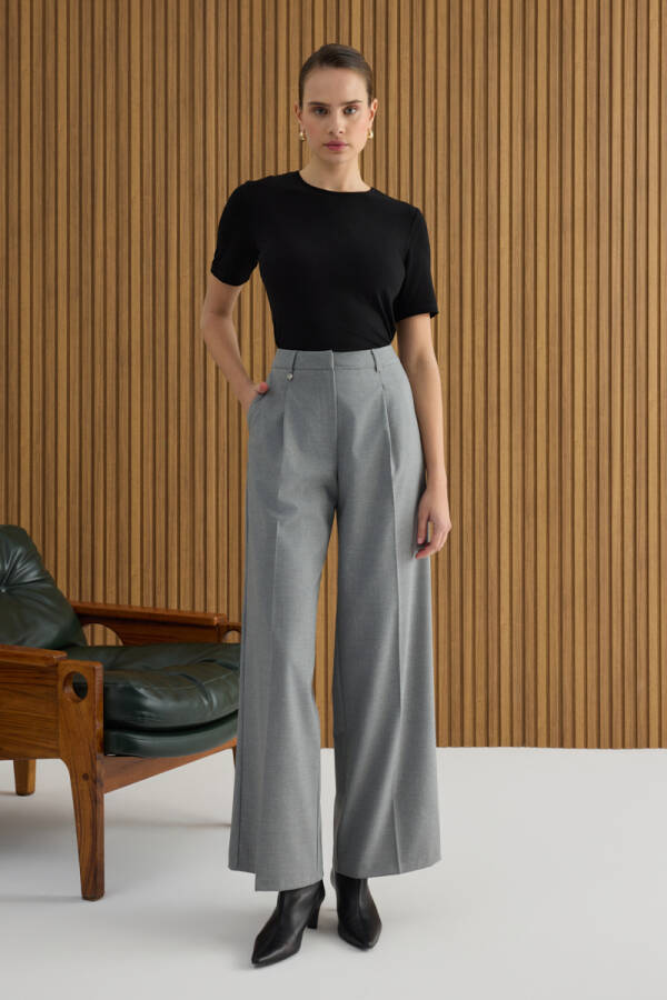 Gri Dokuma Pantolon - Aker