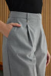 Gri Dokuma Pantolon - 4