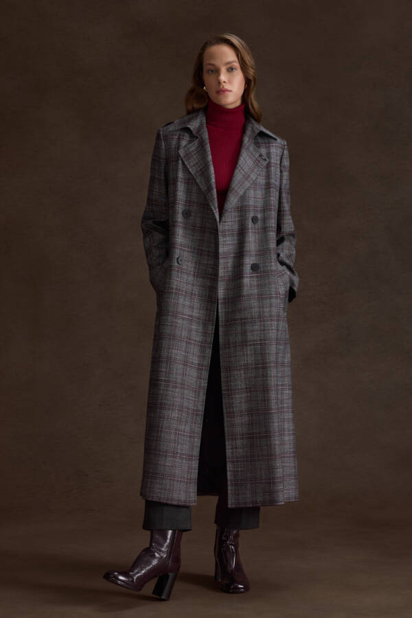 Gri Ekose Trençkot - Aker (1)