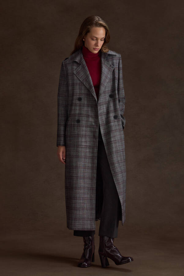 Gri Ekose Trençkot - 3