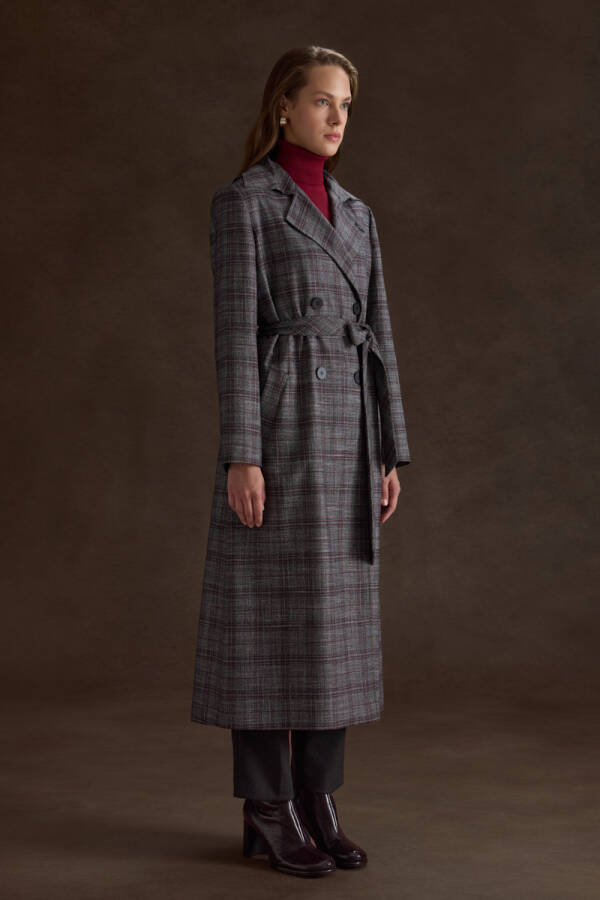 Gri Ekose Trençkot - 5