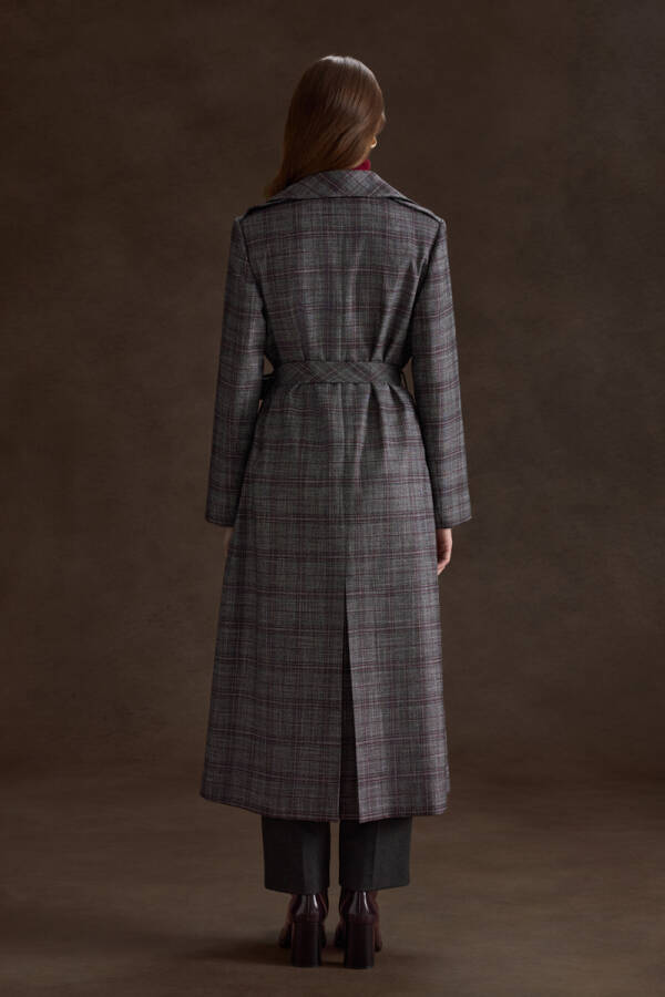 Gri Ekose Trençkot - 7