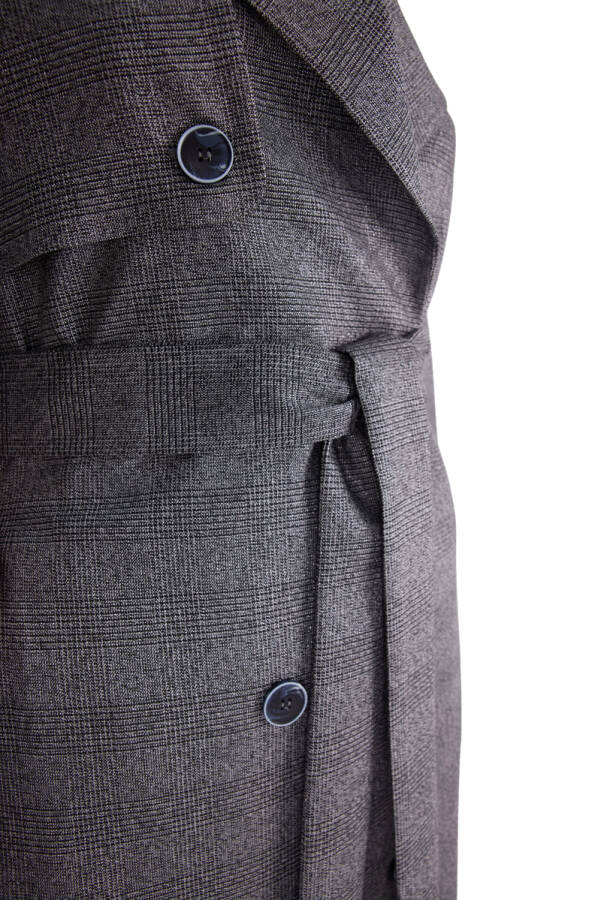 Gri Ekoseli Pardösü - 2