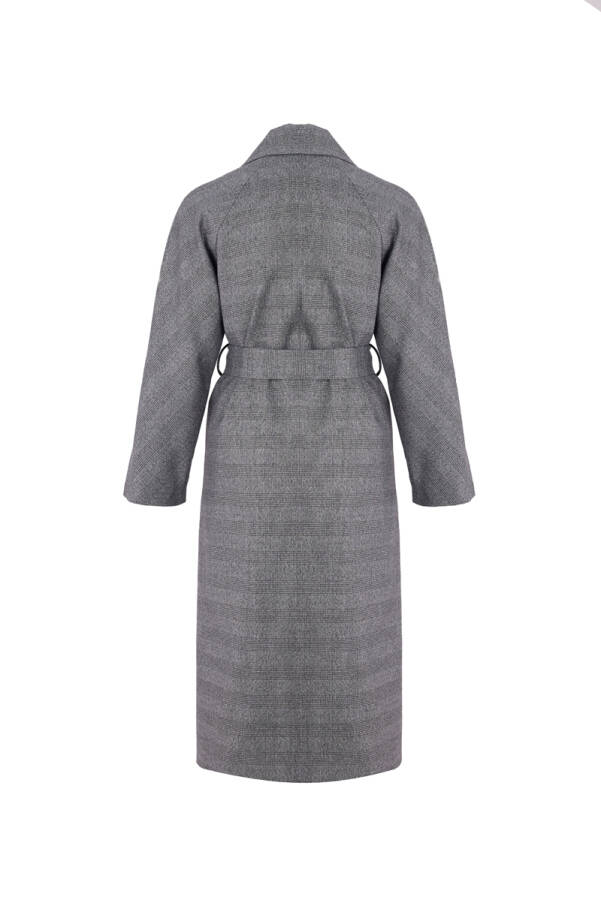 Gri Ekoseli Pardösü - 3