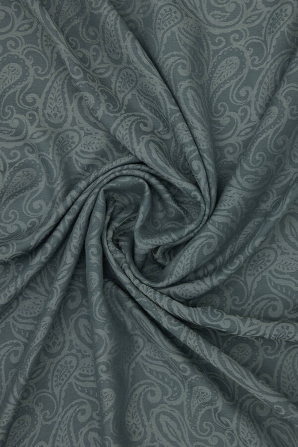 Gri Etnik Desenli Jakar Şal - Aker (1)