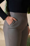 Gri Geniş Paça Pantolon - 5