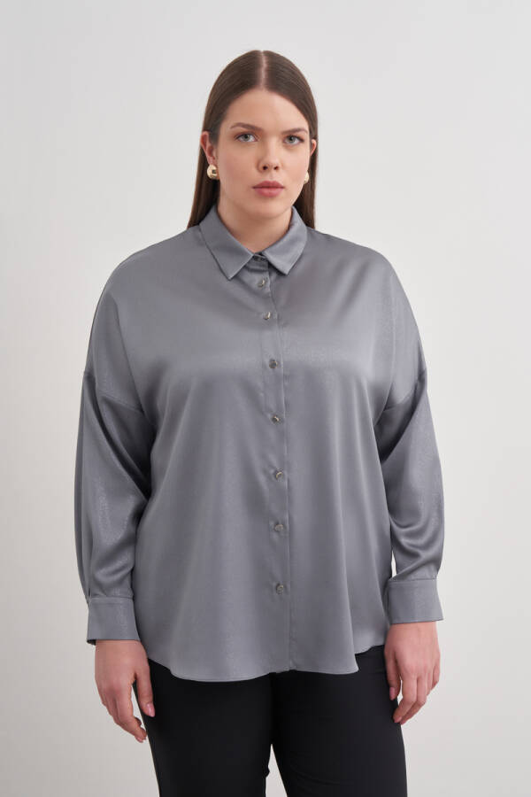 Gri Klasik Gömlek - 3