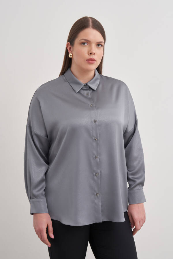 Gri Klasik Gömlek - 5