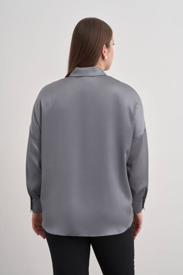 Gri Klasik Gömlek - 6