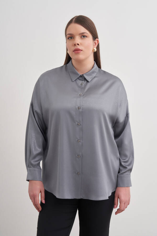 Gri Klasik Gömlek - Aker