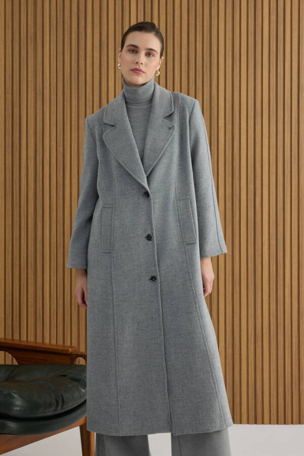 Gri Kup Detaylı Kaban - 3