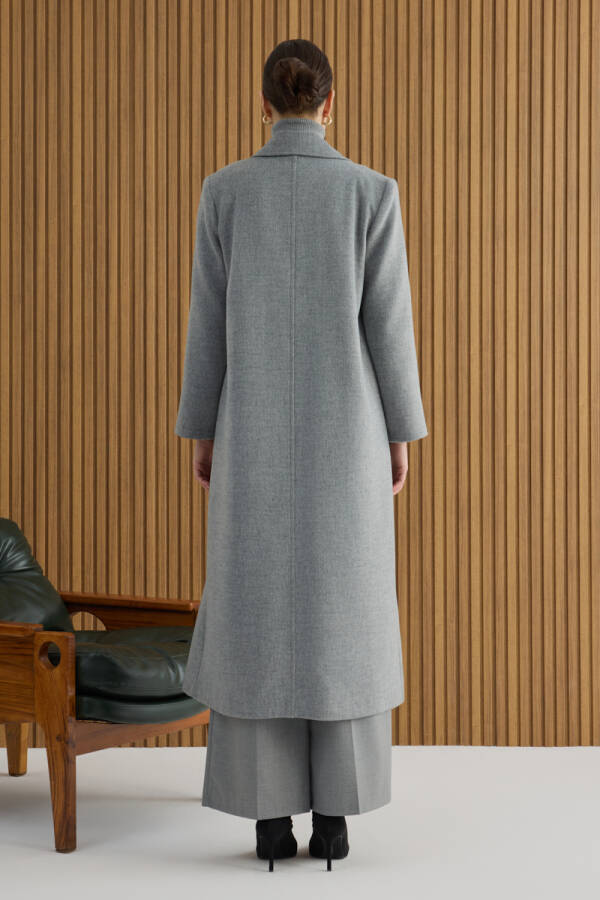 Gri Kup Detaylı Kaban - 6