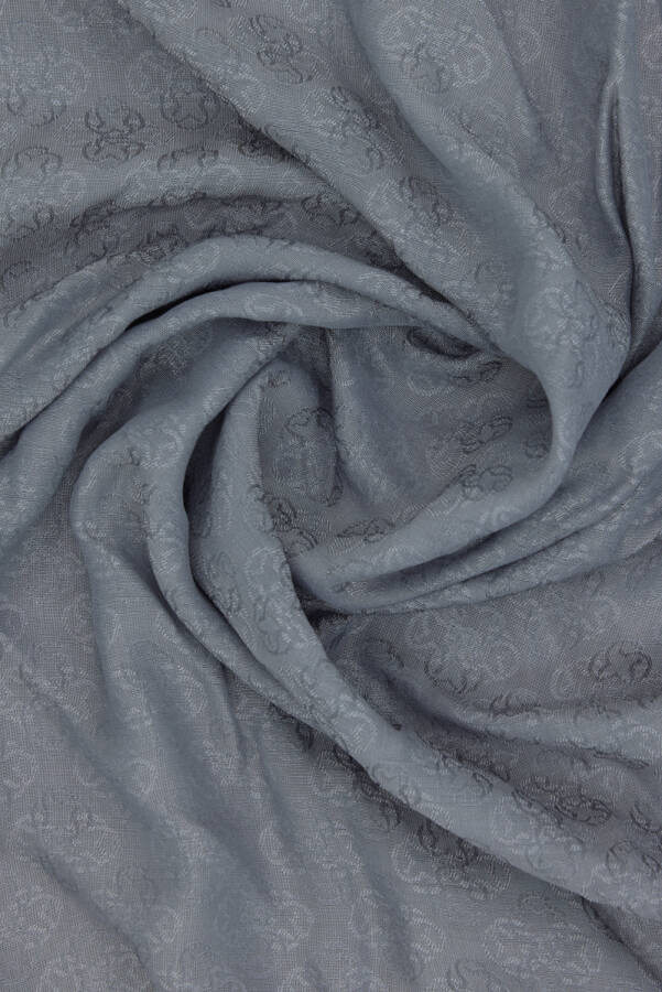 Gri Monogram Jakar Eşarp - Aker (1)