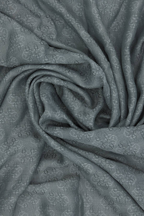 Gri Monogram Jakar Eşarp - 2