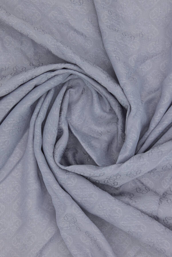 Gri Monogram Jakar Eşarp - 2