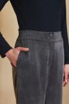 Gri Pili Detaylı Pantolon - 4