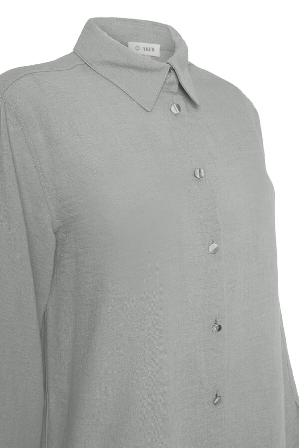 Gri Rahat Kesim Basic Bluz - 2