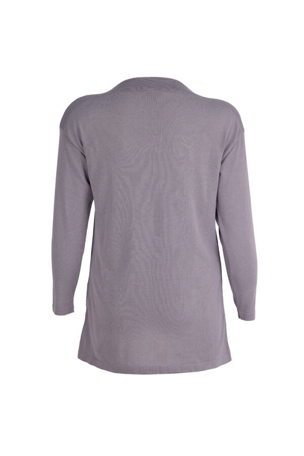 Gri Triko Bluz - 3