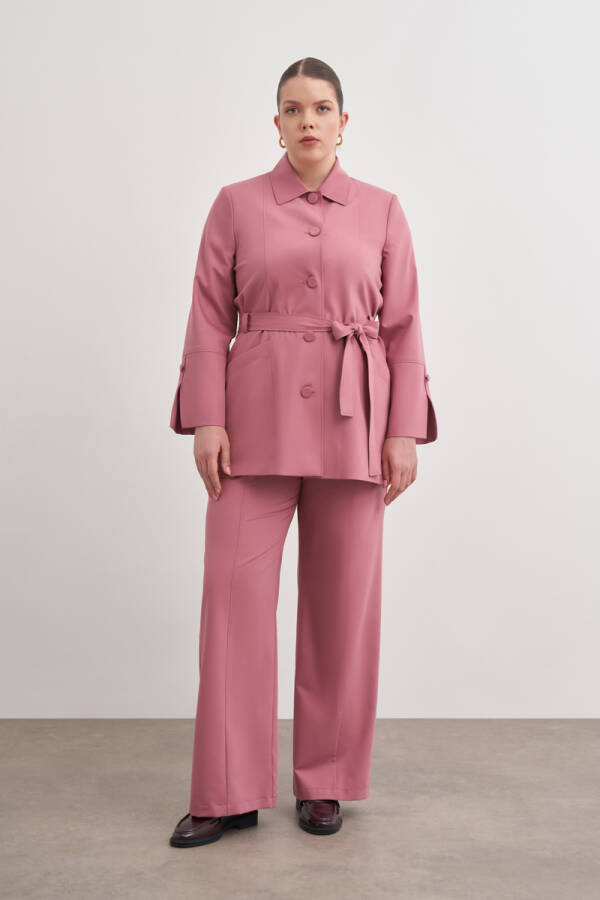 Gül Kurusu Beli Lastikli Pantolon - Aker