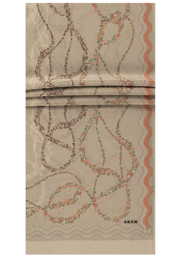 Gümüş 75X200 İpek Koton Şal - 1