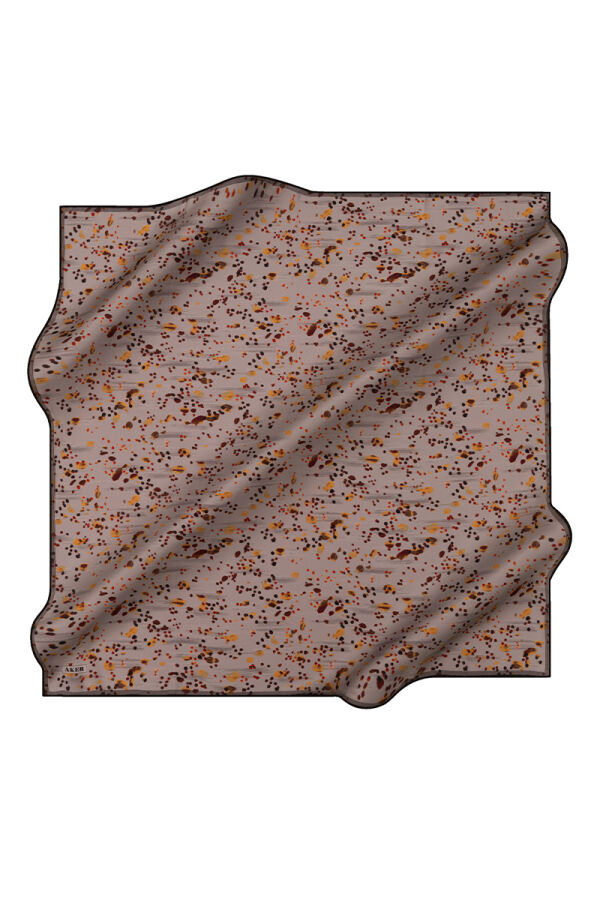 Gümüş 90X90 İpek Twill Eşarp - 1