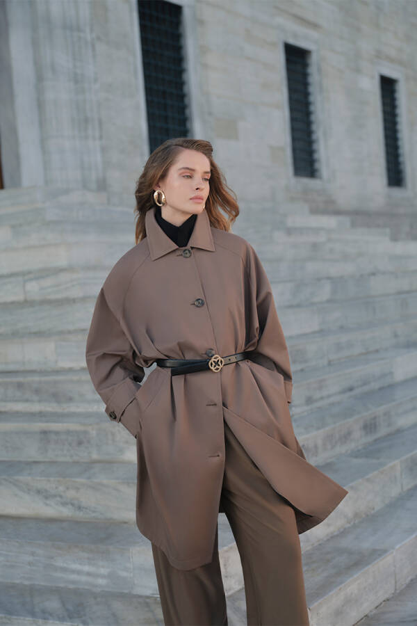 Haki Pelerin Yağmurluk - Aker