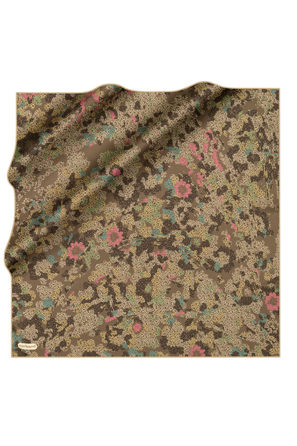 Haki 90X90 İpek Twill Eşarp - Cacharel
