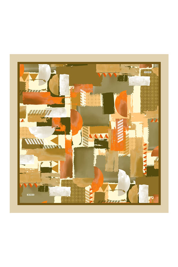 Haki 90X90 Pure Touch Eşarp - Arancia