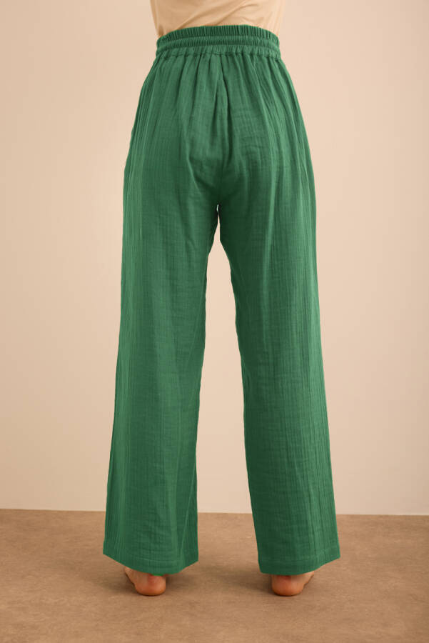 Haki Beli Lastikli Viscon Cotton Pijama Altı - 6