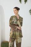 Haki Desenli Bluz - 4