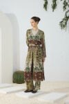 Haki Desenli Britli Kimono - 3