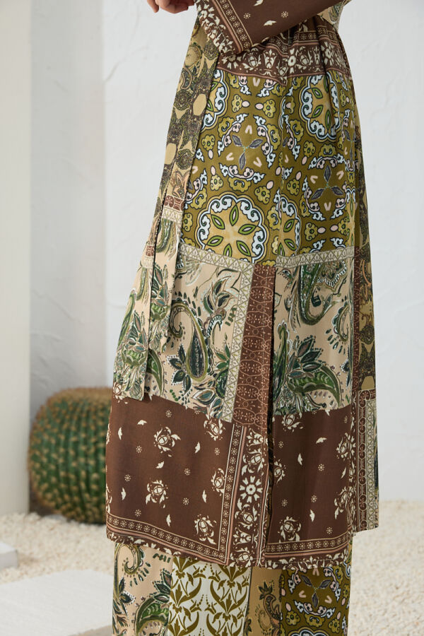Haki Desenli Britli Kimono - 7