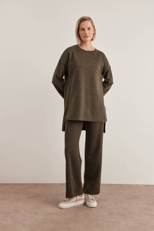 Haki Geniş Kesim Pantolon - Aker