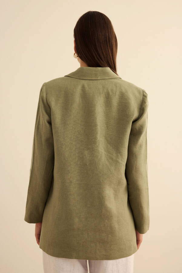 Haki Keten Ceket - 7