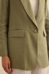 Haki Keten Ceket - 6