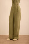 Haki Keten Pantolon - 4