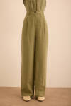 Haki Keten Pantolon - 2