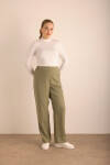 Haki Keten Pantolon - 1